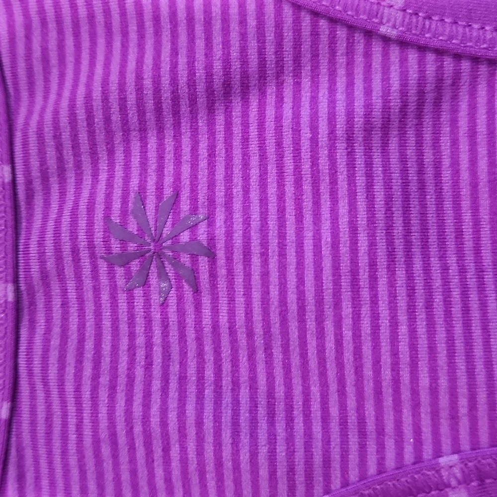 Athleta large purple stripe tank top - Picture 3 of 8